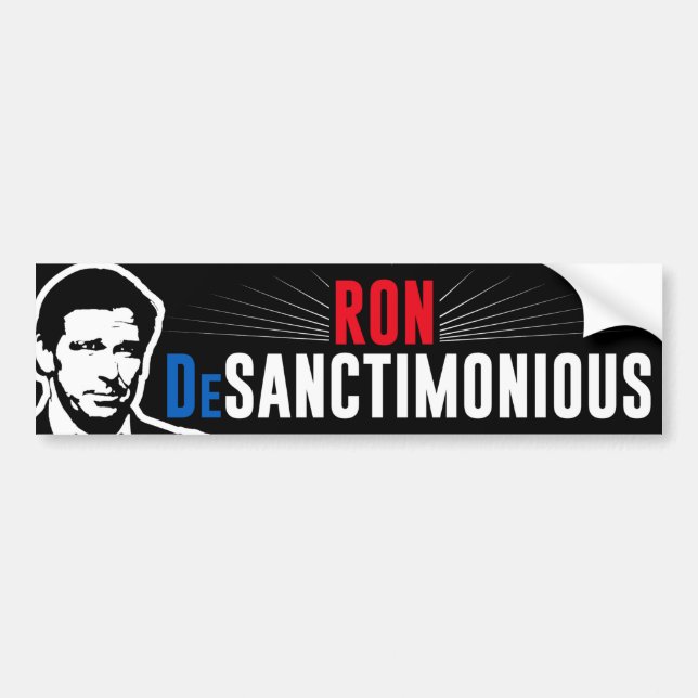 Anti-DeSantis Trump Nickname Ron DeSanctimonious Autoaufkleber (Vorne)