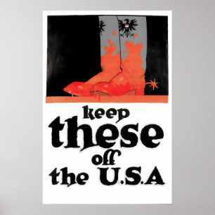 Anti-deutscher WWI-Rekrutierungsposter Halten Sie  Poster