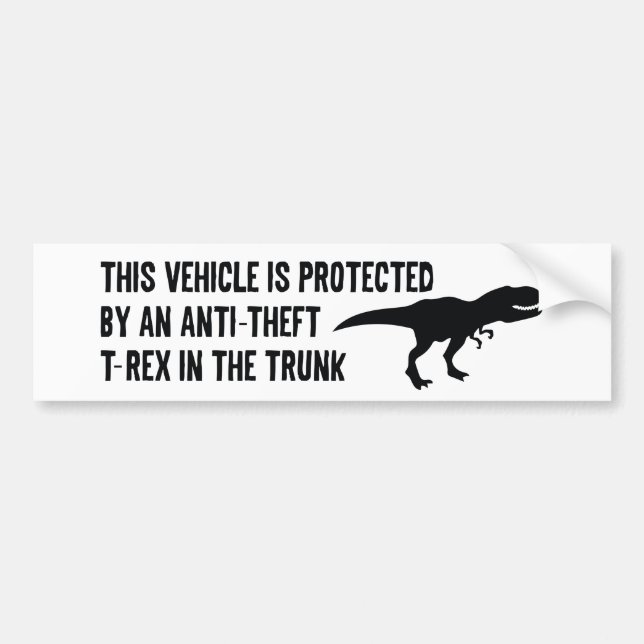 Anti-Diebstahl T-Rex Autoaufkleber (Vorne)