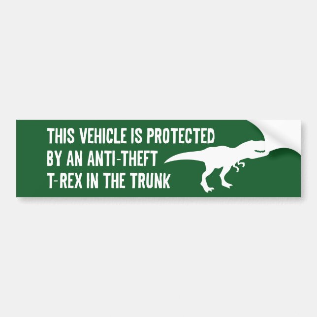 Anti-Diebstahl T-Rex Autoaufkleber (Vorne)