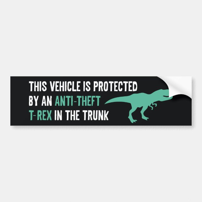 Anti-Diebstahl T-Rex Autoaufkleber (Vorne)