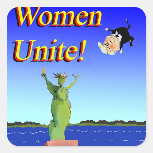 Anti Donald Trump Abstimmung Demokrat Biden Harris Quadratischer Aufkleber (Vorderseite)