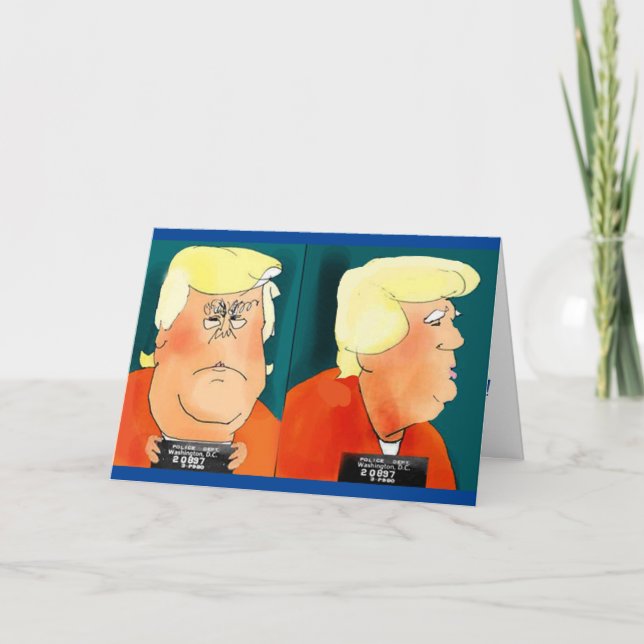 Anti-Donald Trump-Tasse zum Geburtstag lustig Karte (Vorderseite)