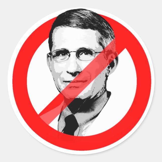 ANTI DR FAUCI RUNDER AUFKLEBER (Vorderseite)