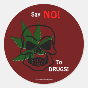 Anti-Droge Kampagnen-fördernde Aufkleber