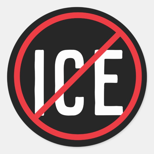 Anti-Eis Runder Aufkleber (Vorderseite)