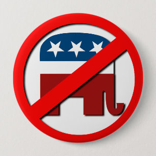 ANTI-ELEPHANT/ANTI-REPUBLICAN BUTTON
