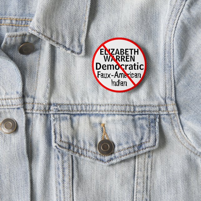 Anti-Elisabeth Warren Demokratisches Party Button (Beispiel)