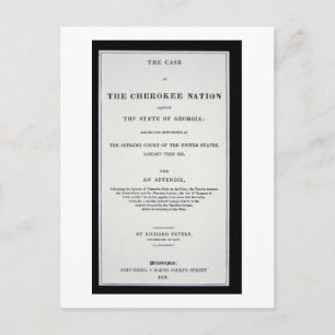 Anti-Entzugstrakt, von Cherokee Nation, als Reakti Postkarte