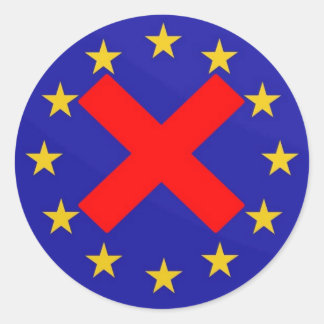 Anti-europäische Gewerkschaft Runder Aufkleber
