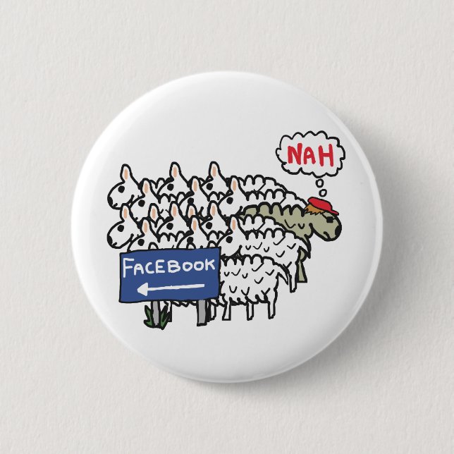 Anti Facebook Button (Vorderseite)
