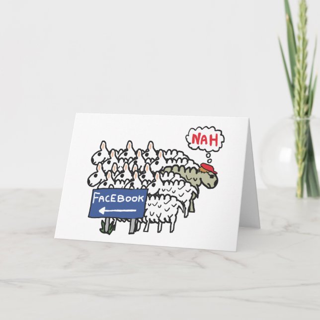 Anti Facebook Karte (Vorderseite)