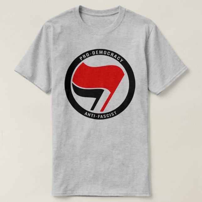Anti-Faschismus Pro Demokratie T-Shirt (Design vorne)