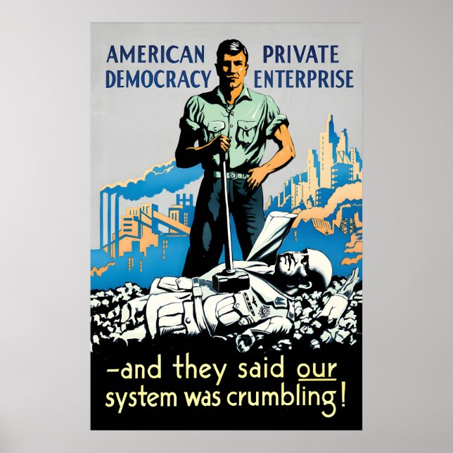 Anti-Fascist WWII Propaganda Poster American (Vorne)