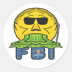 Anti FBI Runder Aufkleber