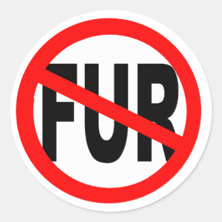 Anti-Fur-Design Runder Aufkleber