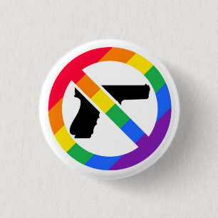 Anti-Gewehr LGBT Regenbogen-Button Button