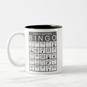 Anti Gewerkschaft Bingo Zwei-Tone-Kaffee-Tasse Zweifarbige Tasse
