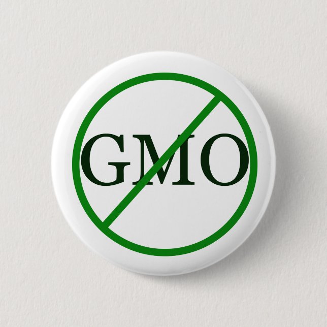 Anti-GMO Gentically geänderter Nahrungsmittelknopf Button (Vorderseite)