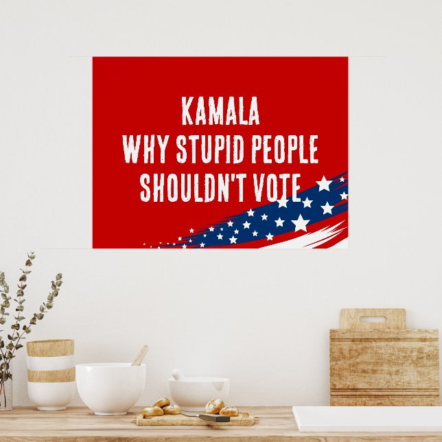 Anti-Harris Kamala Politisch-Dummy Poster (Küche)