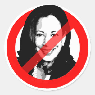 ANTI HARRIS RUNDER AUFKLEBER