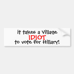 ANTI-HILLARY AUTOAUFKLEBER 2016