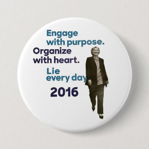 Anti-Hillary Clinton 2016 Button