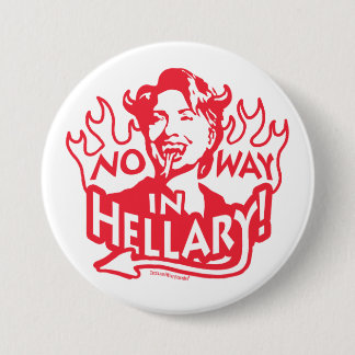Anti-Hillary-Höllen-Satin-Teufel-Hexe Button