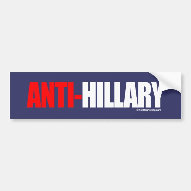 ANTI-HILLARY MUTIGES - Anti-Hillary - Weiß - .png Autoaufkleber (Vorne)