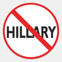 Anti Hillary Runder Aufkleber