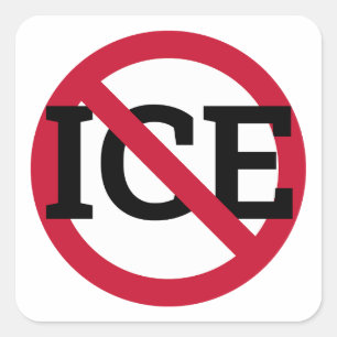 Anti-ICE-Aufkleber Quadratischer Aufkleber