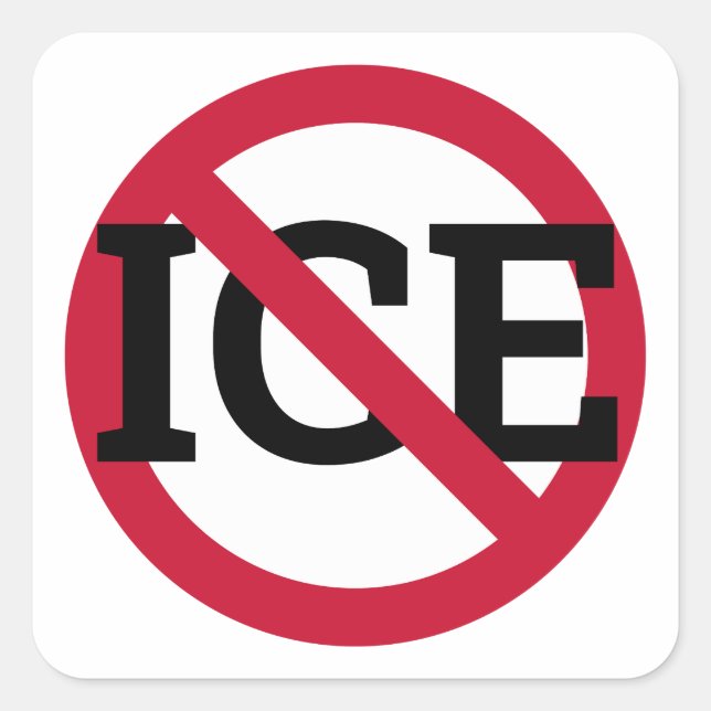 Anti-ICE-Aufkleber Quadratischer Aufkleber (Vorderseite)