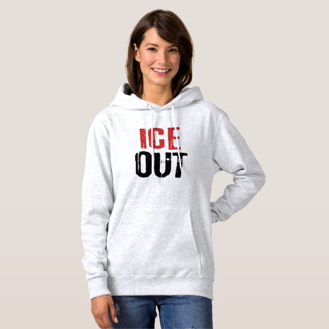 Anti ICE Out Political Activism Protest Hoodie (Vorne ganz)