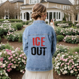 Anti ICE Out Political Activism Protest Jeansjacke