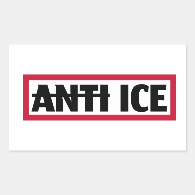 Anti ICE Rechteckiger Aufkleber (Vorderseite)