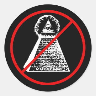 Anti-Illuminati-Aufkleber Runder Aufkleber