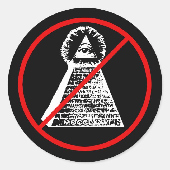 Anti-Illuminati-Aufkleber Runder Aufkleber (Vorderseite)