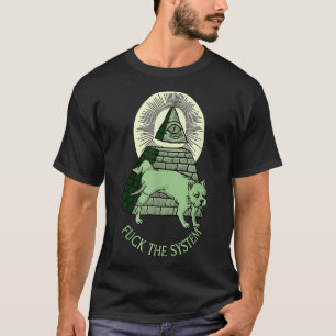 Anti Illuminati NWO alle sehen Auge Pyramide Mason T-Shirt