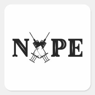 Anti-Impfstoff-T-Shirt Print Quadratischer Aufkleber