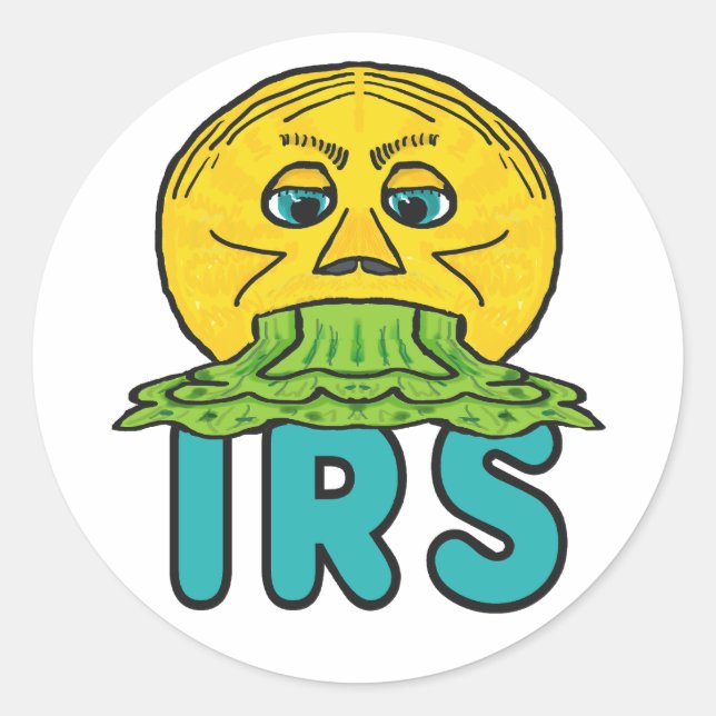Anti-IRS Runder Aufkleber (Vorderseite)