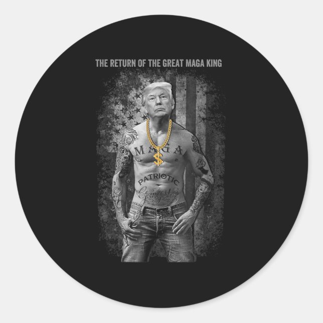 Anti Joe Biden Ultra Maga die Rückkehr der großen Runder Aufkleber (Vorderseite)