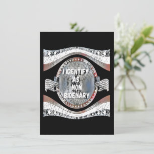 Anti-Joe Biden Zitat, ich identifiziere mich als n Begleitkarte