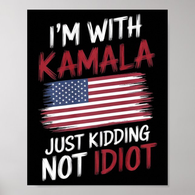 Anti Kamala Harris Election Shirt Republikanische  Poster (Vorne)