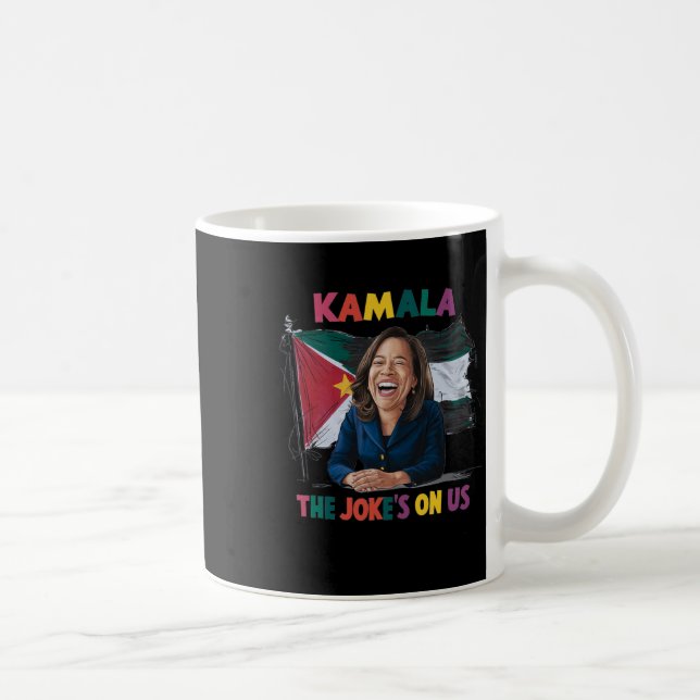 Anti Kamala Harris Palestine Flag Kaffeetasse (Rechts)