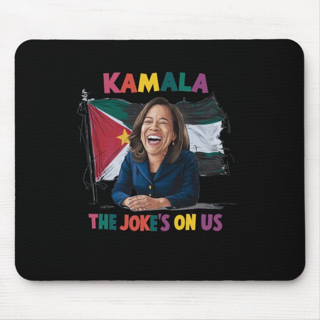 Anti Kamala Harris Palestine Flag Mousepad (Vorne)