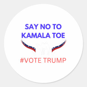 Anti Kamala Harris Runder Aufkleber