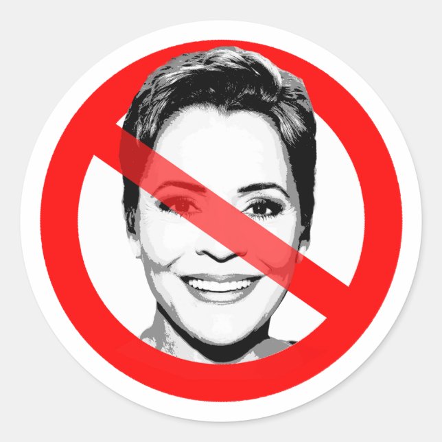 Anti Kari Lake überquert Gesicht Runder Aufkleber (Vorderseite)