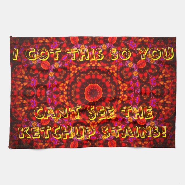 "Anti-Ketschup" Mandala Teetuch Geschirrtuch (Horizontal)