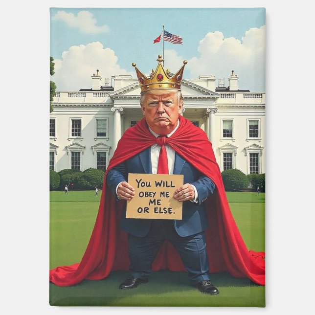 Anti-King Trump Magnet (Vorderseite)