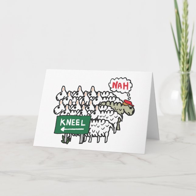 Anti-Kneeling Karte (Vorderseite)
